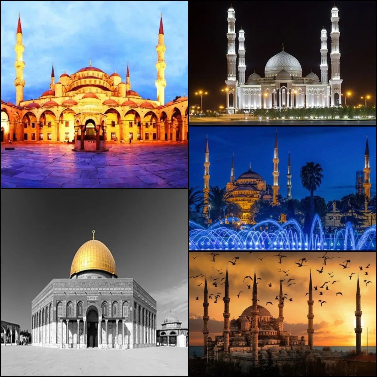 

5D DIY Diamond Painting Muslim Holy Land Islam Grand Mosque Mecca Landscape Embroidery Mosaic Cross Stitch Home Decoration Art