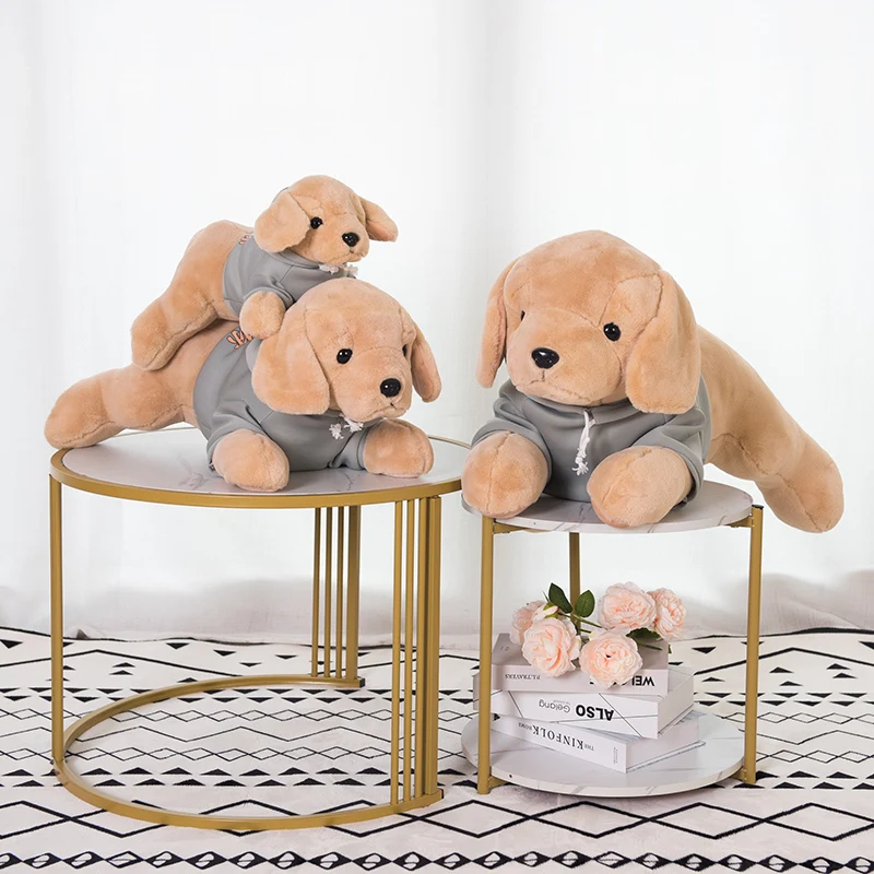 Golden Retriever Plush Toys Stuffed Animal Puppy Doll Soft Labrador Dog Pillow Appease Gifts for Kids Girls Baby Room Decoration