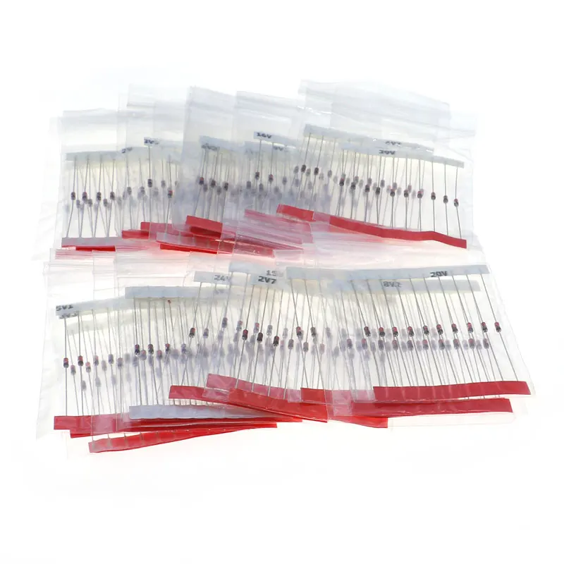 300pcs 30values x 10pcs 1/2W Zener Diode Assorted Kit pack (2V - 39V) 0.5W Assortment Set With box