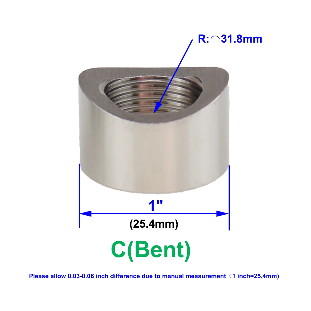 Oxygen Sensor Stainless Steels Bung Plug Nut Stepped Mounting Cap Kit Plug Nut Plug Wideband Nut Fitting Weld Bungs M18X1.5