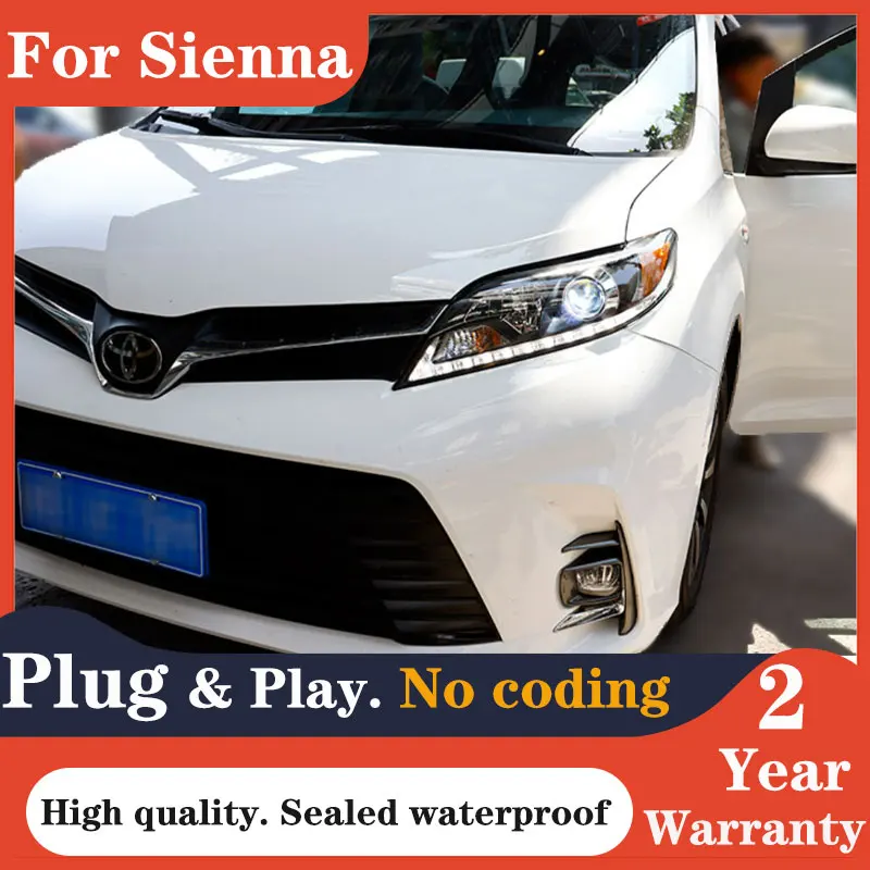 

Car Styling Head Lamp for Toyota Sienna Headlights 2013-2018 Sienna LED Headlight DRL Signal Hid Bi Xenon Auto Accessories