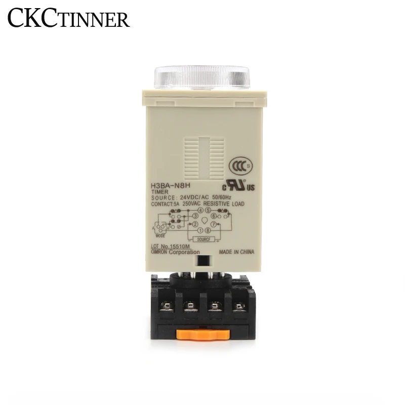 H3BA-N8H 8PIN 50/60Hz 2NO2NC Time 1.2s to 300h 48*48mm DC12V DC24V AC110V AC220V Multifunctional solid state relay