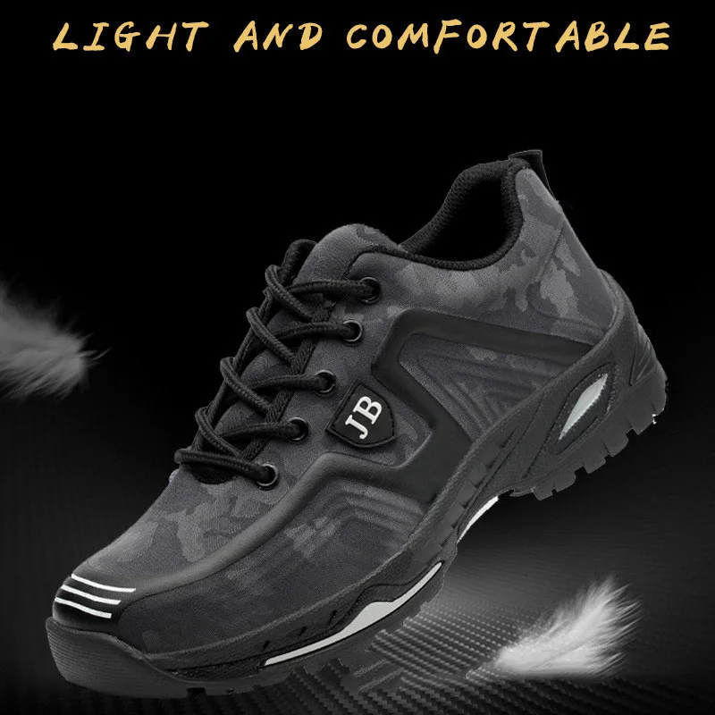 Dropshipping Men Light Breathable Deodorant Safety Work Shoes Steel Toe Safety Shoes Cap Protective Shoes Indestructible