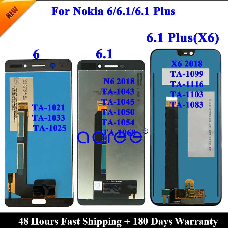 

LCD Screen For Nokia 6 LCD For Nokia 6.1 LCD Screen For nokia 6.1 Plus X6 2018 lcd Disaplay LCD Screen Touch Digitizer Assembly