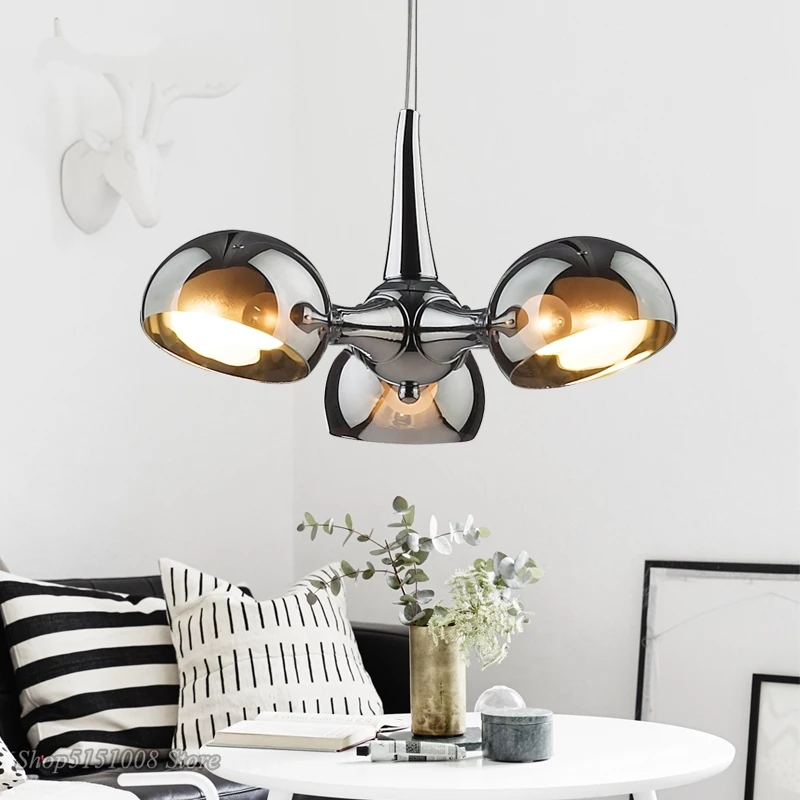 

Postmodern Chandelier Lighting Nordic Designer Area Glass Hanging Lamps Living Dining Room Decor Suspension Lighting Fixtures