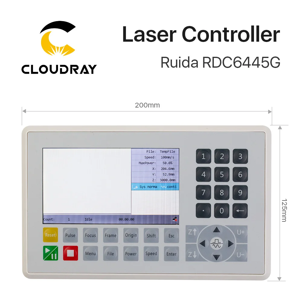 Panel kontrolera lasera CO2 Cloudray dla Ruida RDC6445G RDC6442S RDC6432G RDC6332G/M RDLC320-A Wyświetlacz maszyny do cięcia laserowego CNC