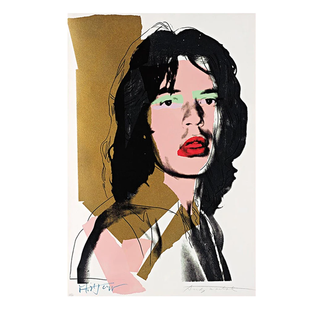 Pop Art Wall Art Mick Jagger 3 By Andy Warhol Study Bedroom Decor Wall oil Painting Print Nice Wall Picture For Living Room