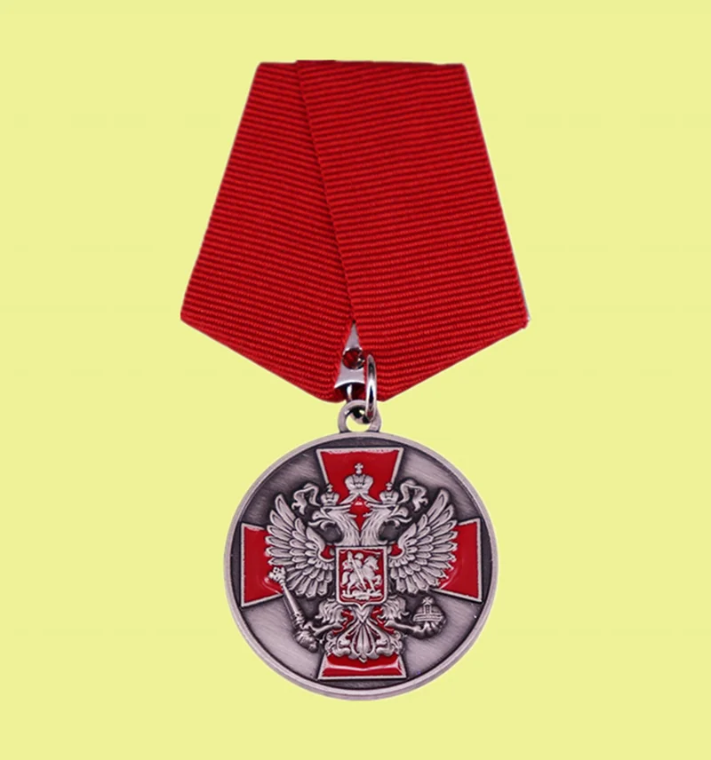 CCCP Medal Russia Double-headed eagle cross ST.GEORGE coat of arms of the Russian Federation badge national emblem