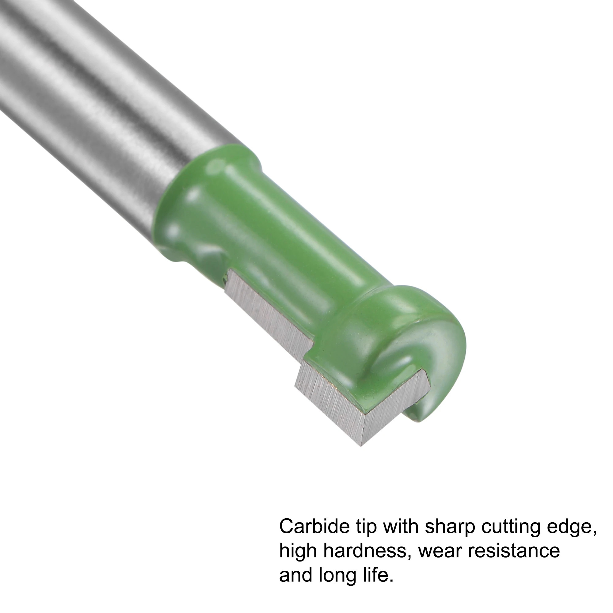 Uxcell 1/4 "shank keyhole roteador bit 5/16" diâmetro com 1/2 "a 1/4" adaptador de pinça roteador, carboneto derrubado moagem de madeira