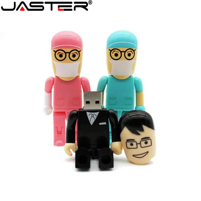 JASTER Doctors Memory Stick Nurses Lovely Medical Pendrive Cartoon USB Flash Drive Pendrive 4GB 8GB 16GB 32GB 64GB 128GB