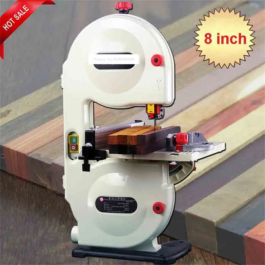 8-inch Woodworking Band Saw Machine MINI Metal Electric Curve Saw Small Vertical Household Buddha Bead Cutting Machine 220V 350W