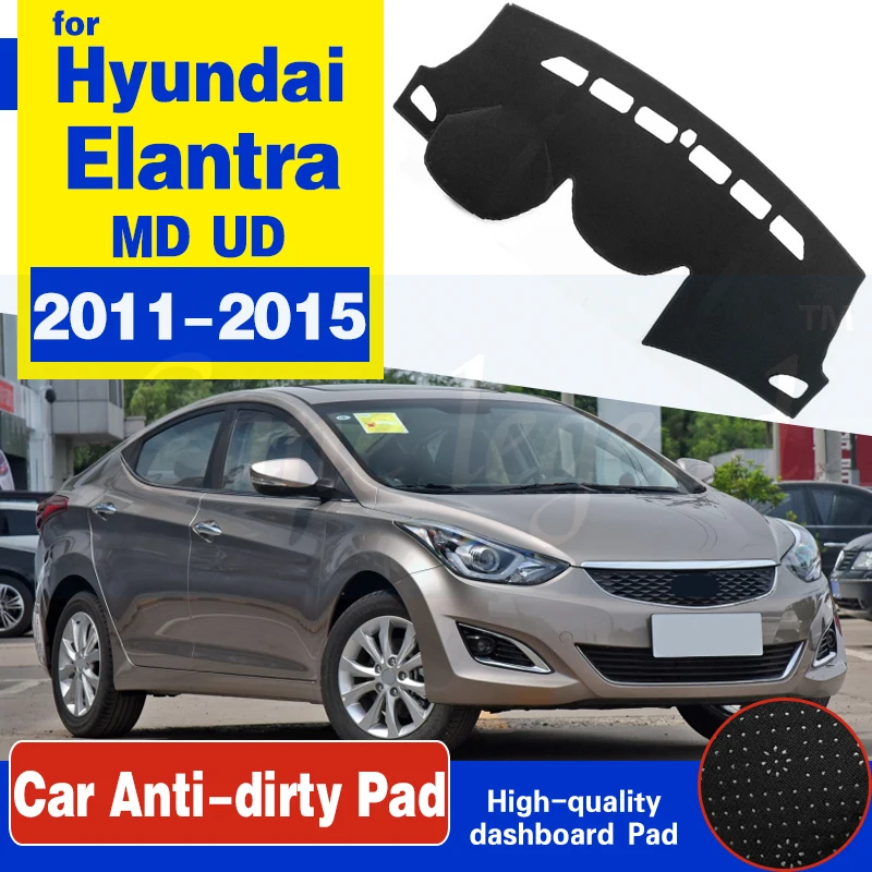 For Hyundai Elantra 2011 2012 2013 2014 2015 MD UD Avante Anti-Slip Mat Dashboard Cover Pad Sunshade Dashmat Anti-UV Accessories