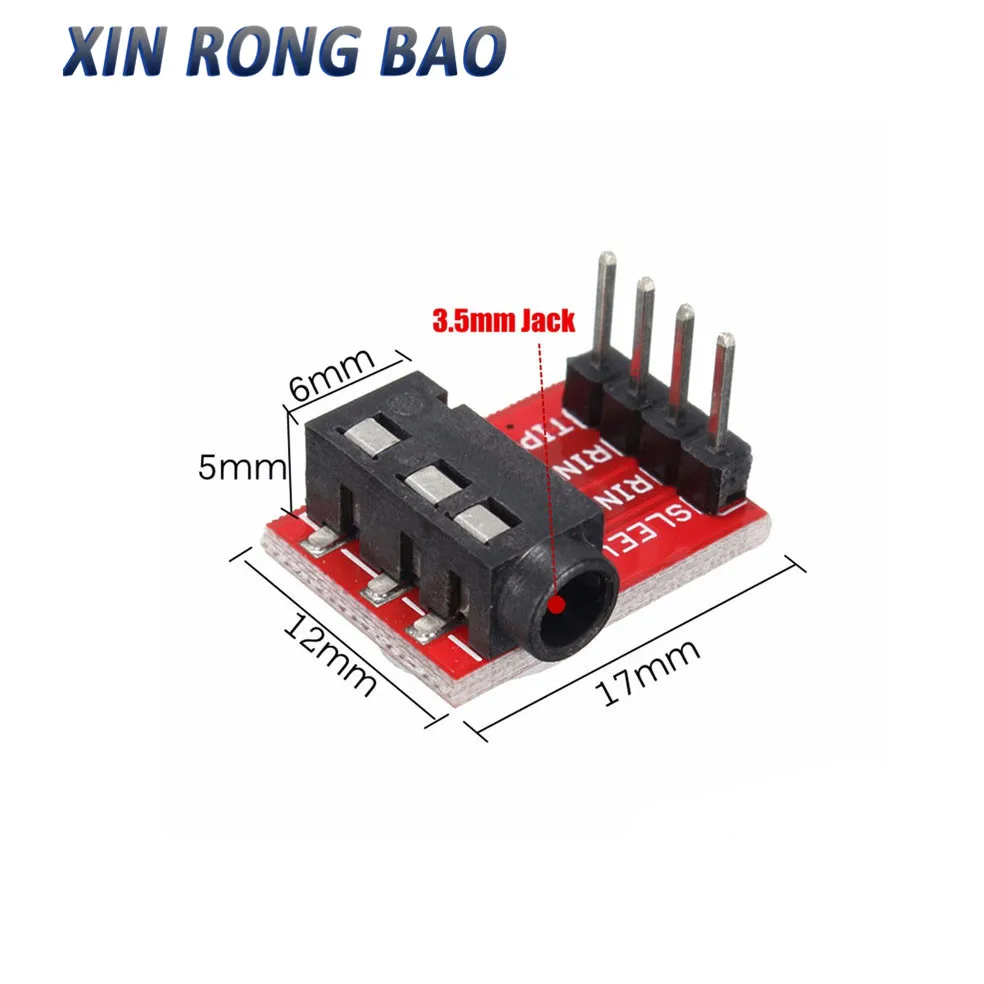 1Pcs 3.5Mm Plug Jack Stereo Plastic + Metalen Trrs Headset Audio Socket Breakout Board Uitbreiding Connector Module 3.5mm Jack