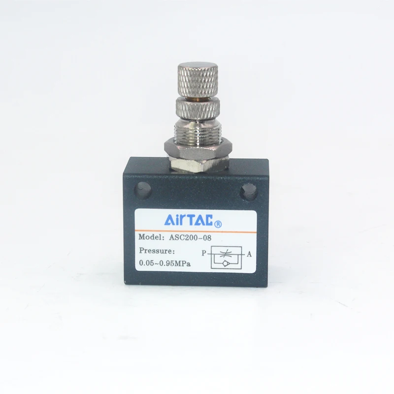 AIRTAC ASC200-08 One Way Throttle Valve Regulating Valve ASC-08 Speed Regulating Valve