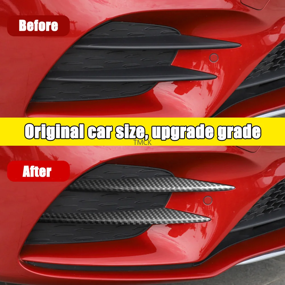 4PCS ABS Chrome For Mercedes Benz A Class W177 A180 A200 2019+ Car Styling Accessories Front Fog Lamp Strips Trim Cover Sticker