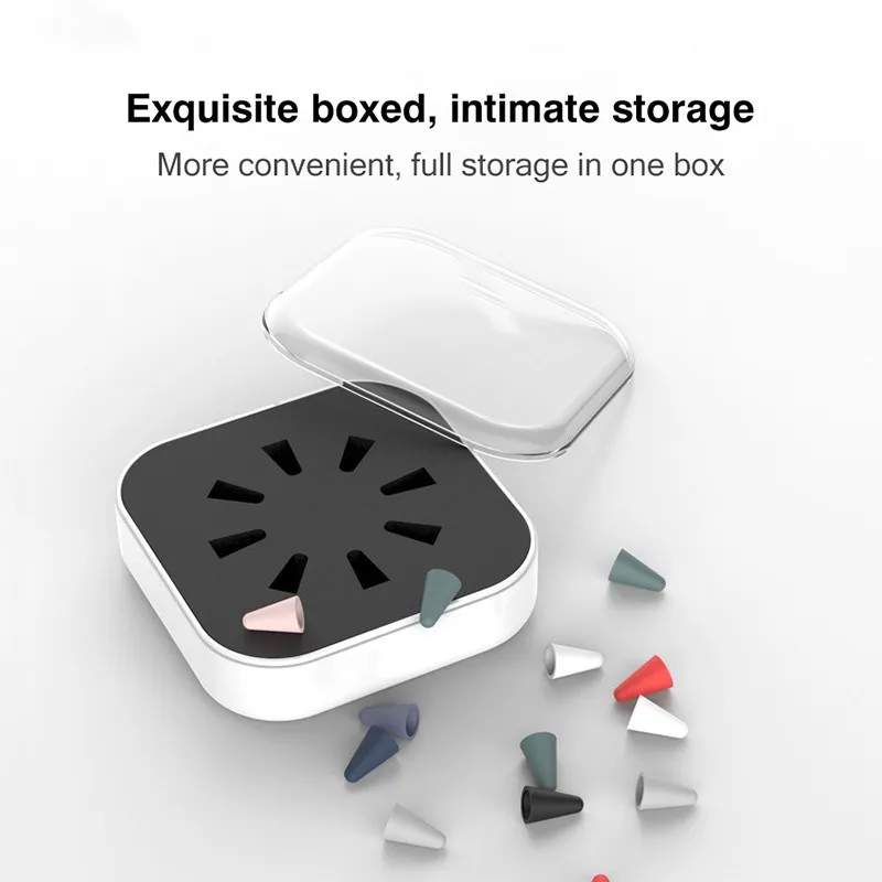 Estuche de silicona con pantalla táctil para Apple Pencil 1, 2 Generación, reemplazo de punta de lápiz, 1, 2 estuches, 8 paquetes