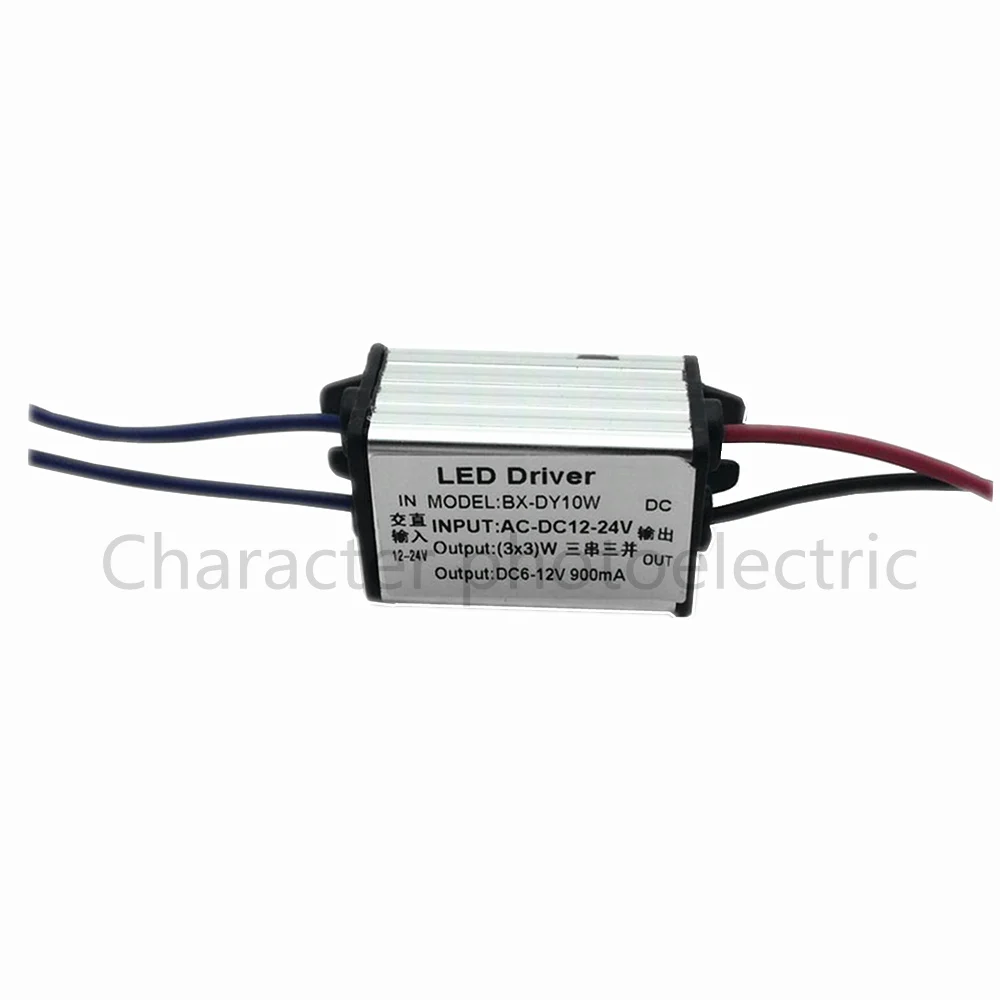 5 pcs  DC 12-24V  10w  waterproof LED Driver  Waterproof IP67 Output DC 6-12V 900 mA  Power Supply For LED light