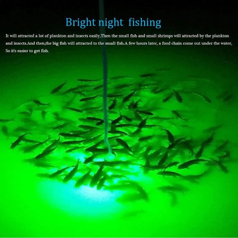 DC24V/12V 140W Fishing Bait Finder, Night Fishing Boat Lights Submersible Deep Drop Underwater Fishing Lamp