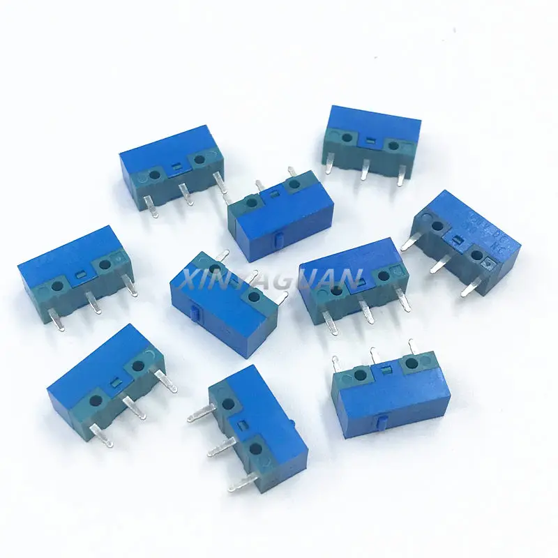 

10Pcs/lot New Original HUANO Mouse Micro Switch Blue Shell Blue point 50 million times computer mouse 3pins button switch