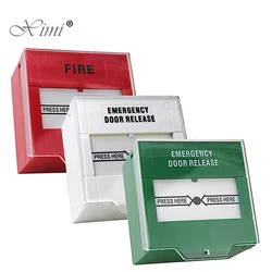 Resettable Frie Emergency Glass Break Fire Alarm Swtich Door Release Urgent Button Exit Release Switch With Cover