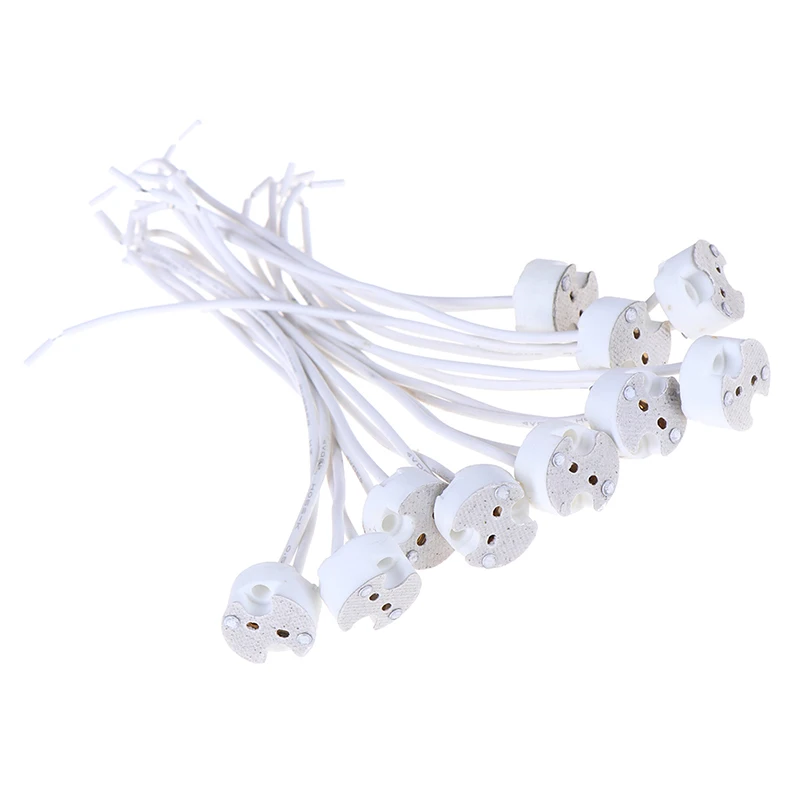 1pc/5pcs/10pcs 220V 2A MR16 GU5.3 Base Socket Wire Connector Led Lamp Ceramic Holder