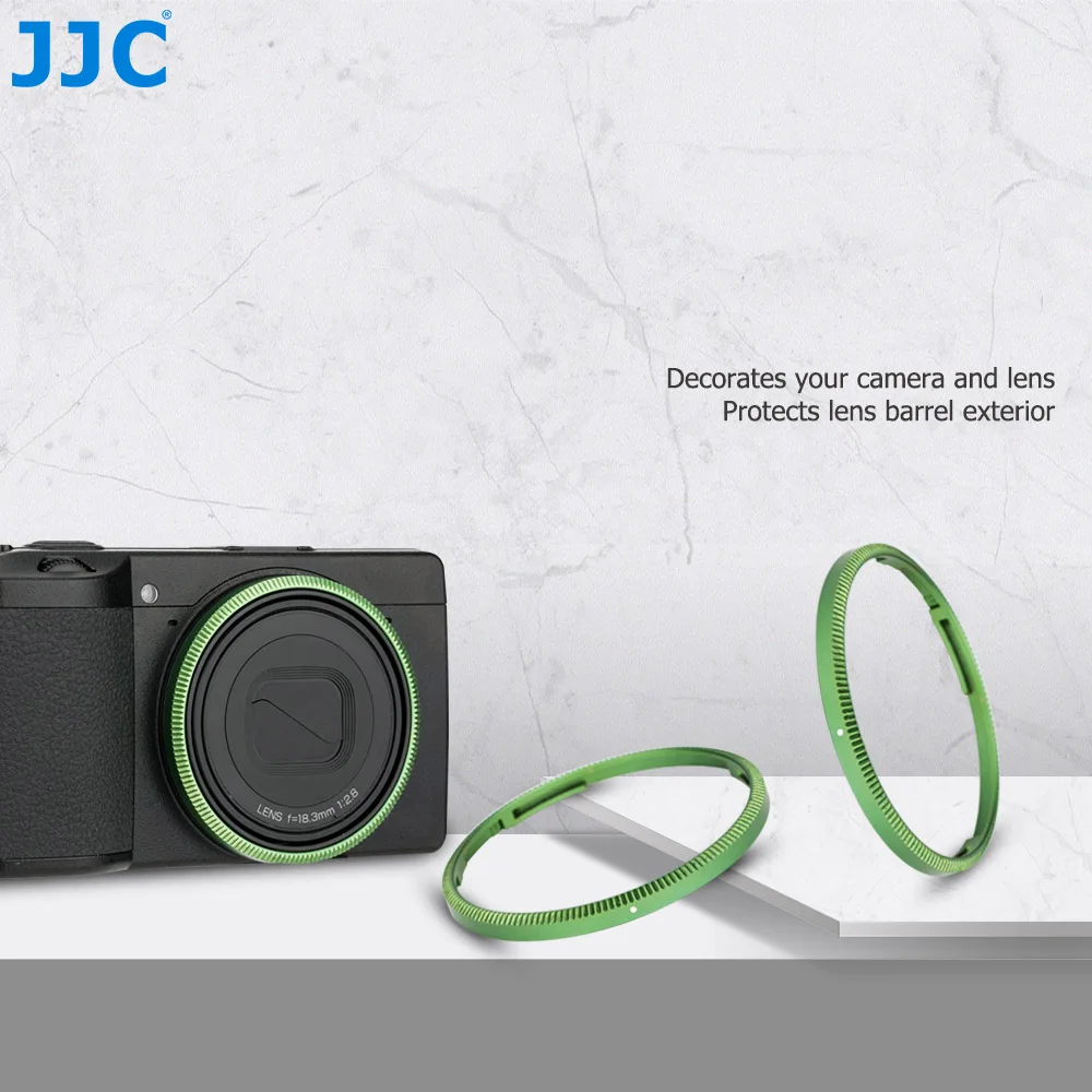 JJC-Anillo de aluminio para lente de cámara Ricoh, accesorio de decoración de aluminio duradero para cámara Ricoh GR III HDF GR III GRIII GR3,