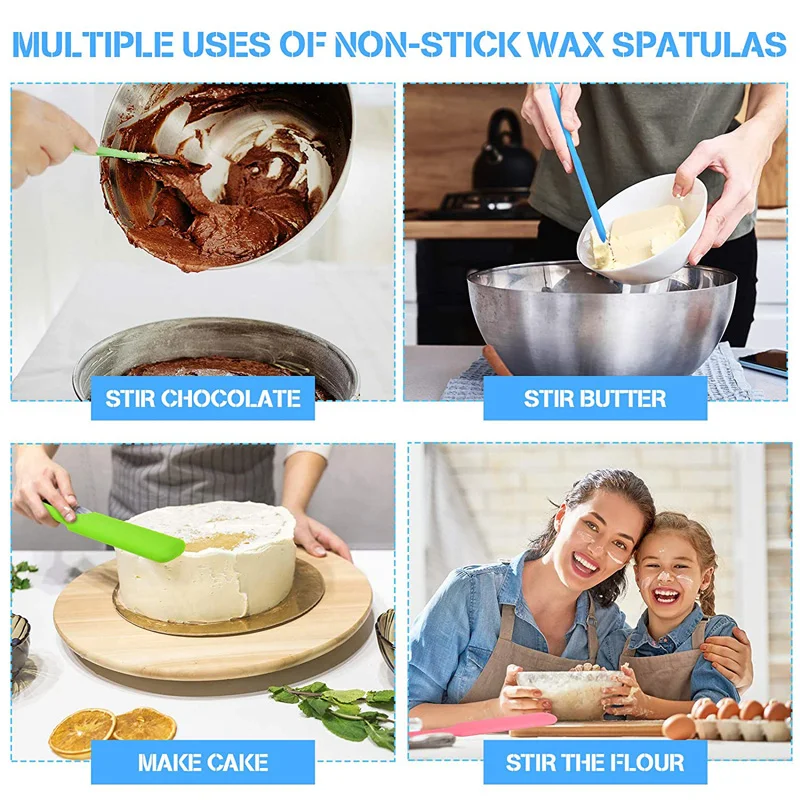 5 pezzi spatole di cera antiaderenti spatola di Silicone ceretta applicatore bastoncini di depilazione raschietto riutilizzabile bastone di cera dura per la casa