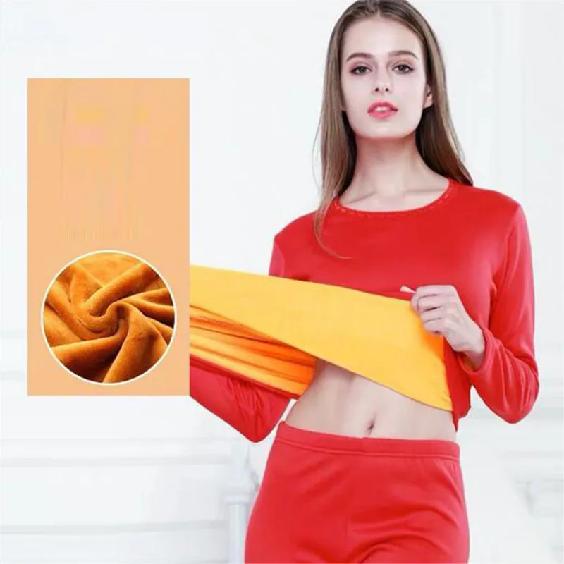 Men Winter Women Long Johns sets Thermal Underwear Round Neck Bottomed Cotton Sweater TO Keep Warm In Wimter