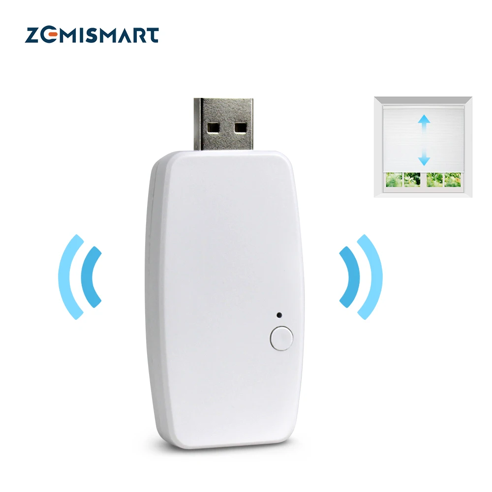 Zemismart Wifi USB Dongle For Am15 RF Roller Shade Motor Tuya App Control Mini Design Smart Curtain Motor