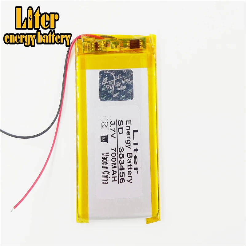 353456 3.7V 700mah Lithium polymer Battery with Protection Board For Bluetooth GSP Digital Products