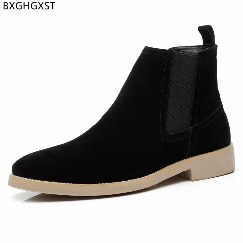 

Business Suit Chelsea Boots Men Casual Shoes for Men Ankle Boots for Men Male Chunky Boots Designer Shoes Nie-skórzane Buty Na