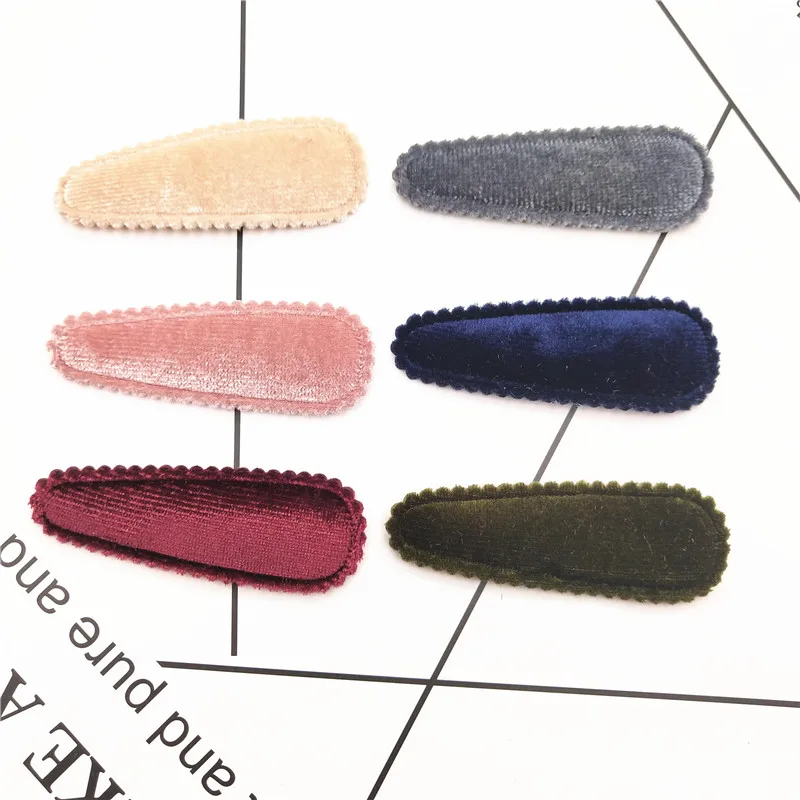 60pcs/lot 5.5cm felt padded applique snap clip cover for BB Headdress clip accessories