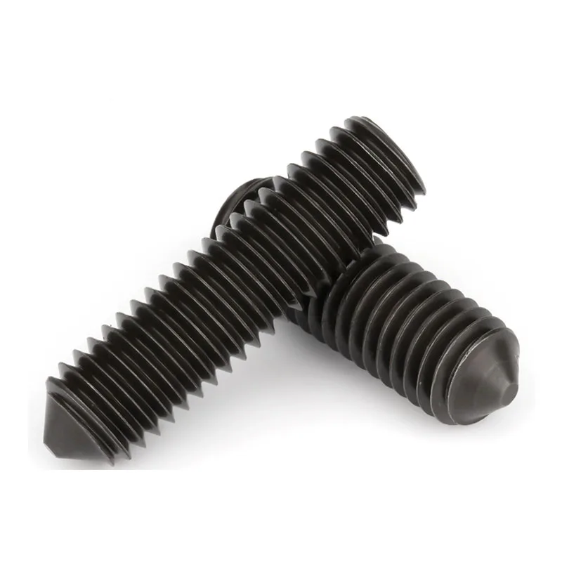 Grade 12.9 Cone Point Set Screws Black Hex Hexagon Socket Grub Screw M2.5 M3 M4 M5 M6 M8 M10 M12