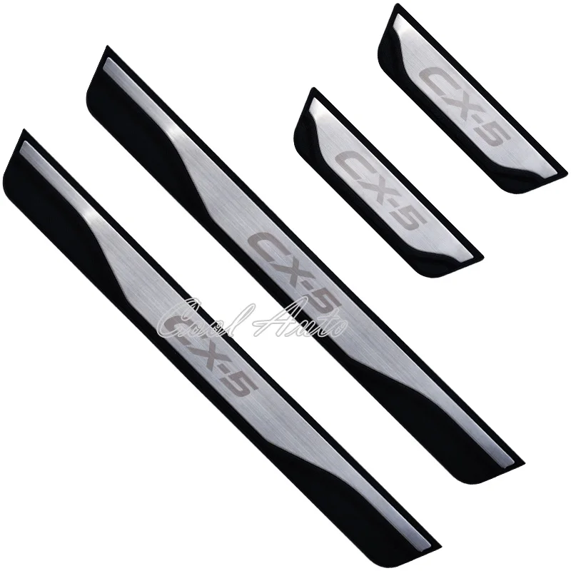 For Mazda CX-5 CX5 KF KE 2024 2023 2022-2011 Accessory Stainless Car Door Sill Kick Scuff Plate Protector Trim Cover Guard Pedal