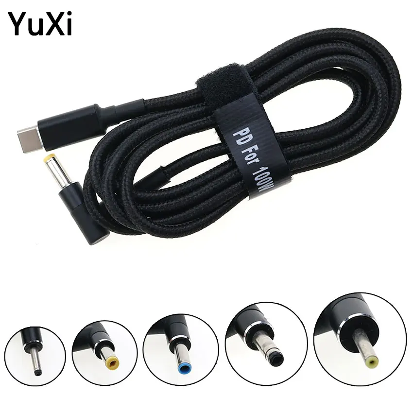 45W 65W 90W 100W USB Type C PD Charging Cable Cord USB C Plug Converter to Laptop Power Adapter Connector for Universal Laptops