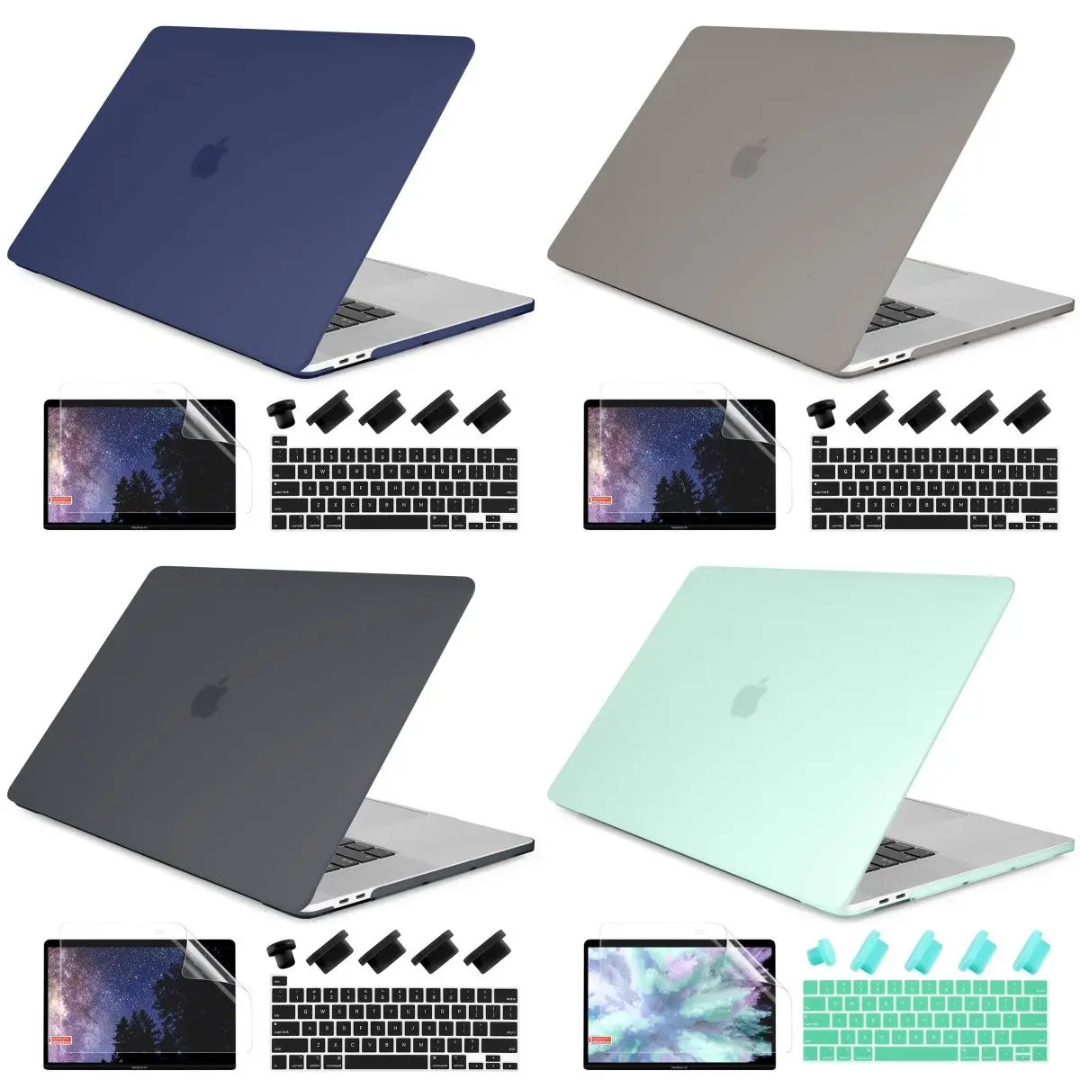 Matte Crystal Plastic Hard Case For MacBook Air Pro 13 M3 M4 M2 A3112 A3401 A3113 A2681 A2338 A2337 M1 Pro 14 Touch Bar