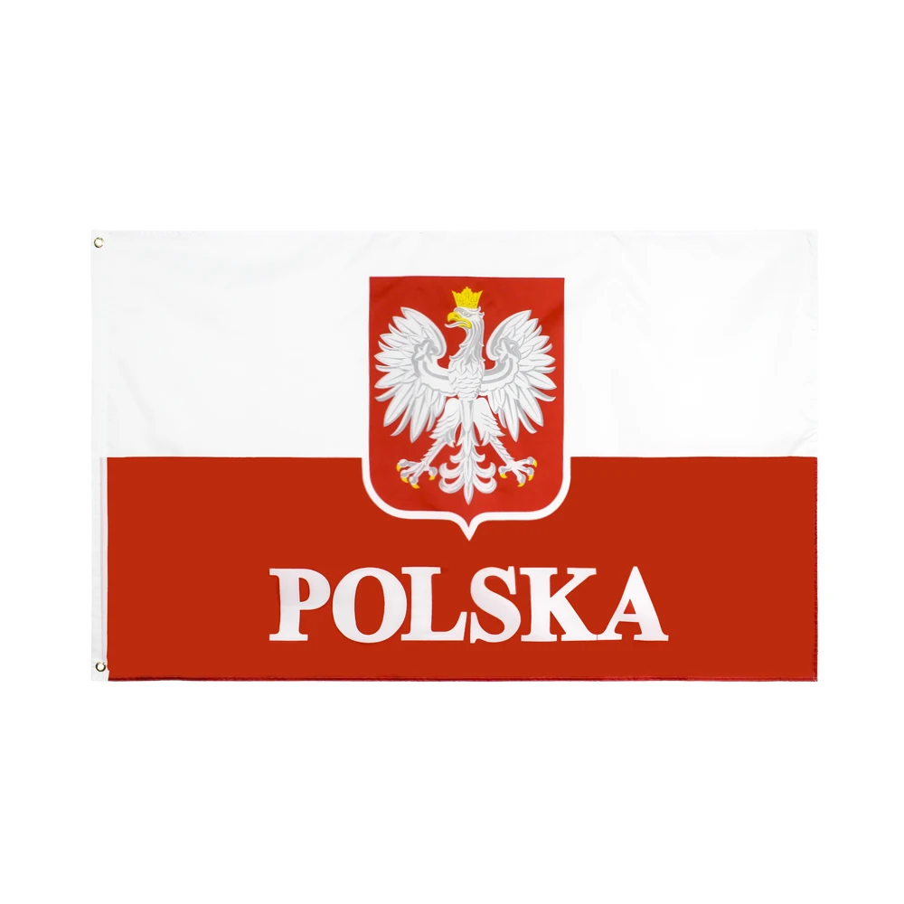 3X5   wholesale OLD POLAND FLAG POLISH FLAGS WHITE EAGLE EU Indoor Outdoor  Hanging Office/Activity/parade/Festival/Home