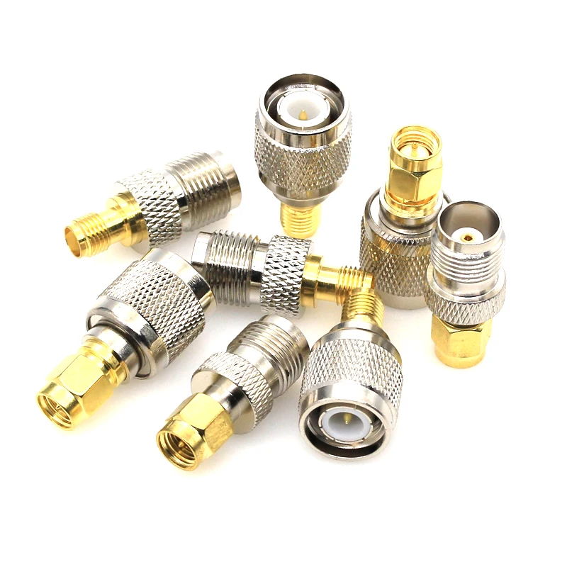 1-10PCS SMA To TNC Connectors Type Male Female RF Connector Adapter Test Converter Kit Transmission Cables TNC To SMA connector