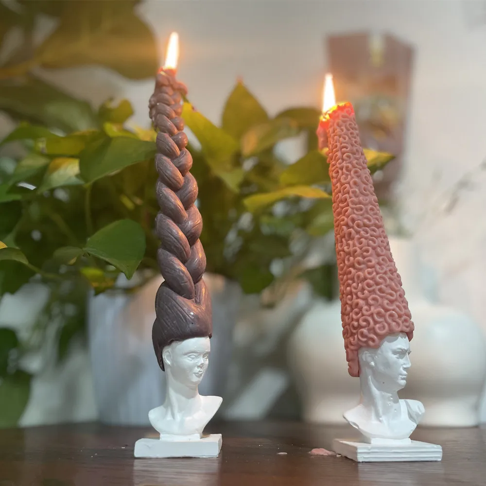 Thinner Hair Sculpture David Scented Soybean Candle Mould Original Designer Gift DIY Silicone Mold