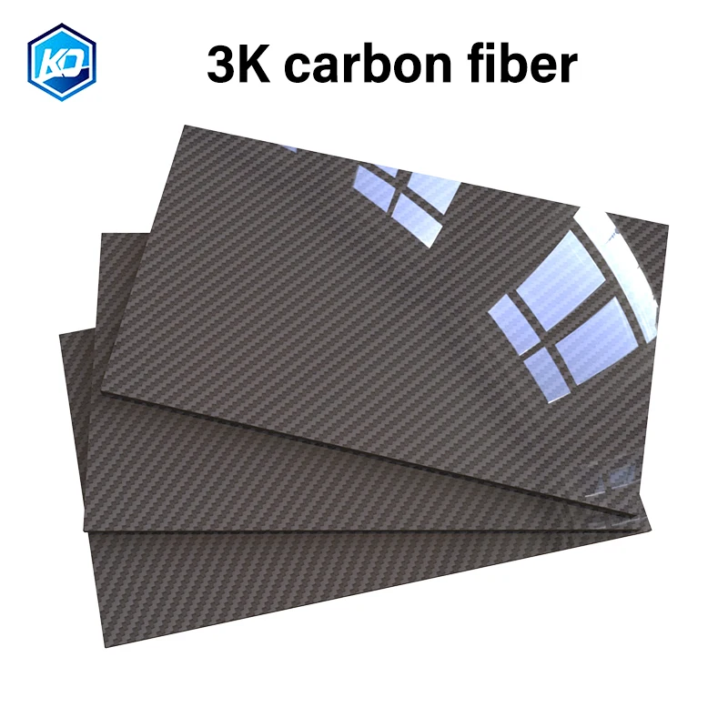 0.25-5MM 95X245mm 3K Surface Twill Matte Glossy Carbon Plate Panel Sheets High Composite Hardness Material  Carbon Fiber Board