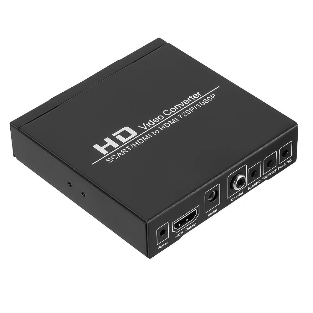 Full HD 1080P Digital SCART HDMI to HDMI Converter High Definition Video Converter EU/US Power Plug Adapter For HDTV HD