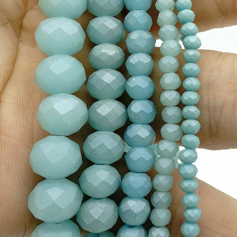 Rondelle Austria Crystal Beads Faceted Glass Beads Loose Spacer Beads For DIY Bracelet Jewelry Making 2mm 3mm 4mm 6mm 8mm 10mm