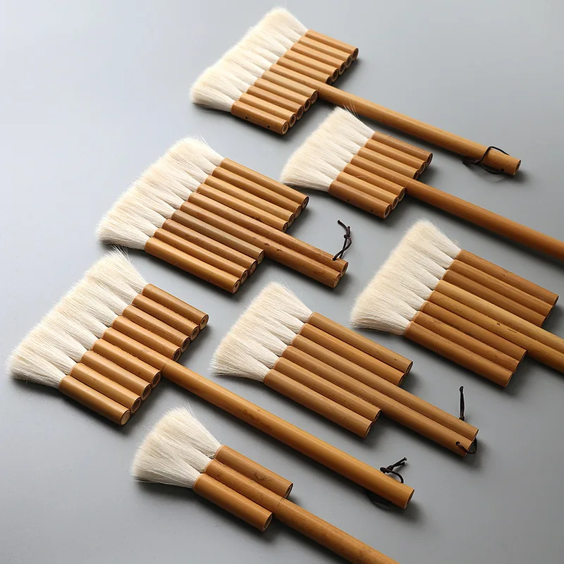 Single Bamboo Rod Row pen Brush width Wool-Hair paint Brush Comprising Pave Rod Bottom Color Background Brushes Professional art