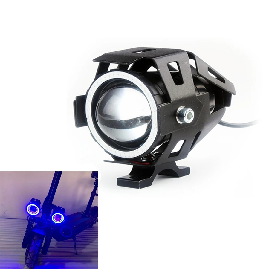 LED Head Light Spotlight Laser Highlight Flashing Angel Eyes And Demon Eyes Light For Electric Scooter Citycoco