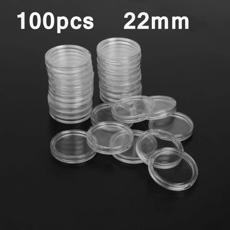 100 Stück 16-40mm transparente runde Münz aufbewahrung sbox Kapseln Sammlung Münz halter Behälter Münz kapsel etui liefert Geschenke münzkapseln münzen aufbewahrung münzen aufbewahrung