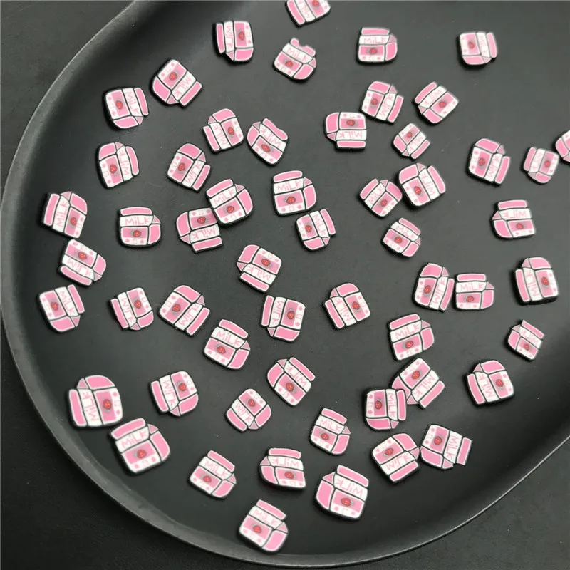 50g Pink Milk Box  Polymer Clay Sprinkle For Kids Diy ,Soft Clay For Craft Clay/Nail Art /Scrapbook Decoration DIY,Craft Filler