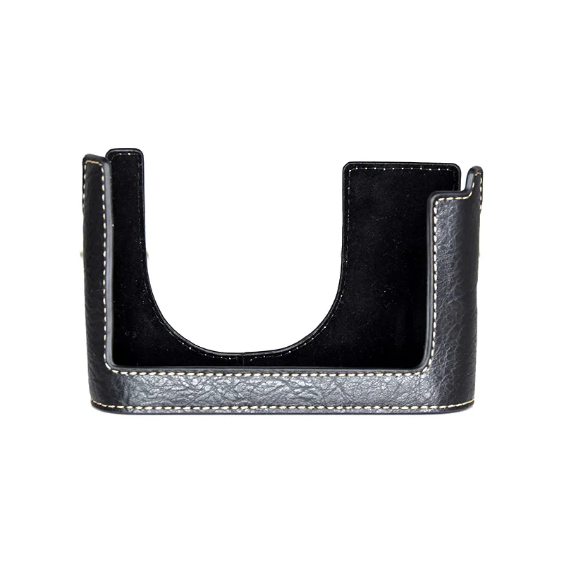 Камера сумка из искусственной кожи половина тела набор крышка для объектива Leica Q Q2 черный/коричневый/кофейный с Батарея открыть