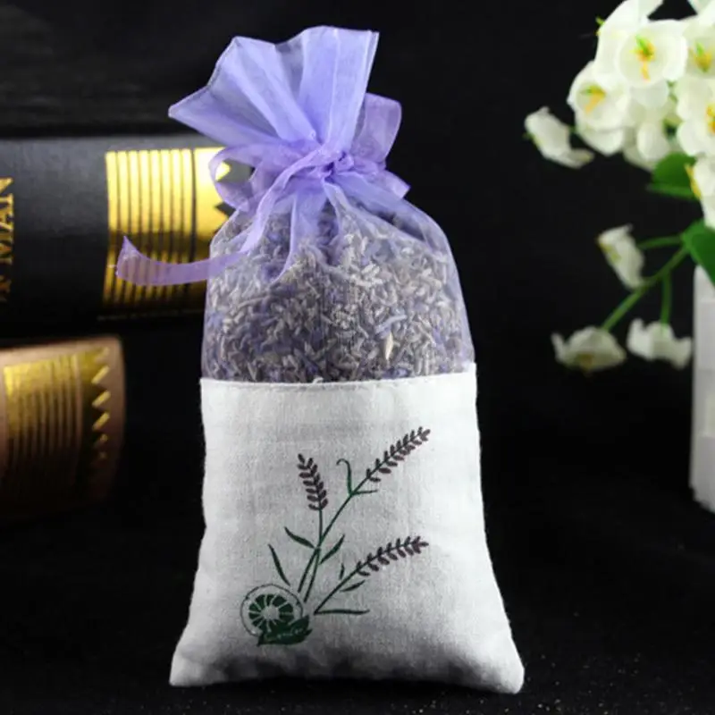 Natural Dried Flowers Lavender/Rose Sachet Aromatic Dried Flowers Bags for Living Room Drawer Pillow Car Office