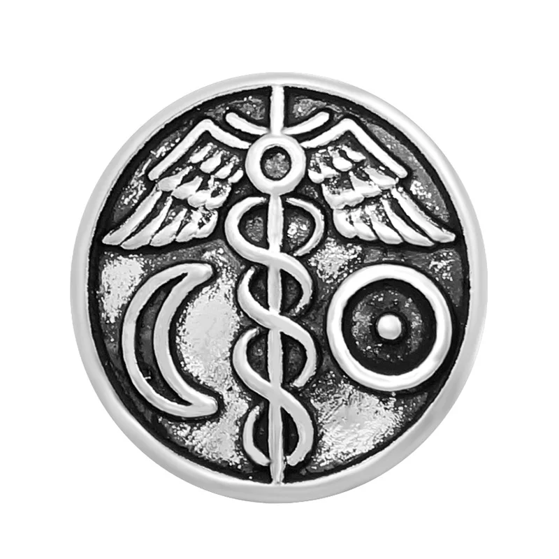 Beauty Charm Simple Round the brave hearts cross eye dragonfly 18MM Metal snap buttons for DIY snap jewelry wholesale