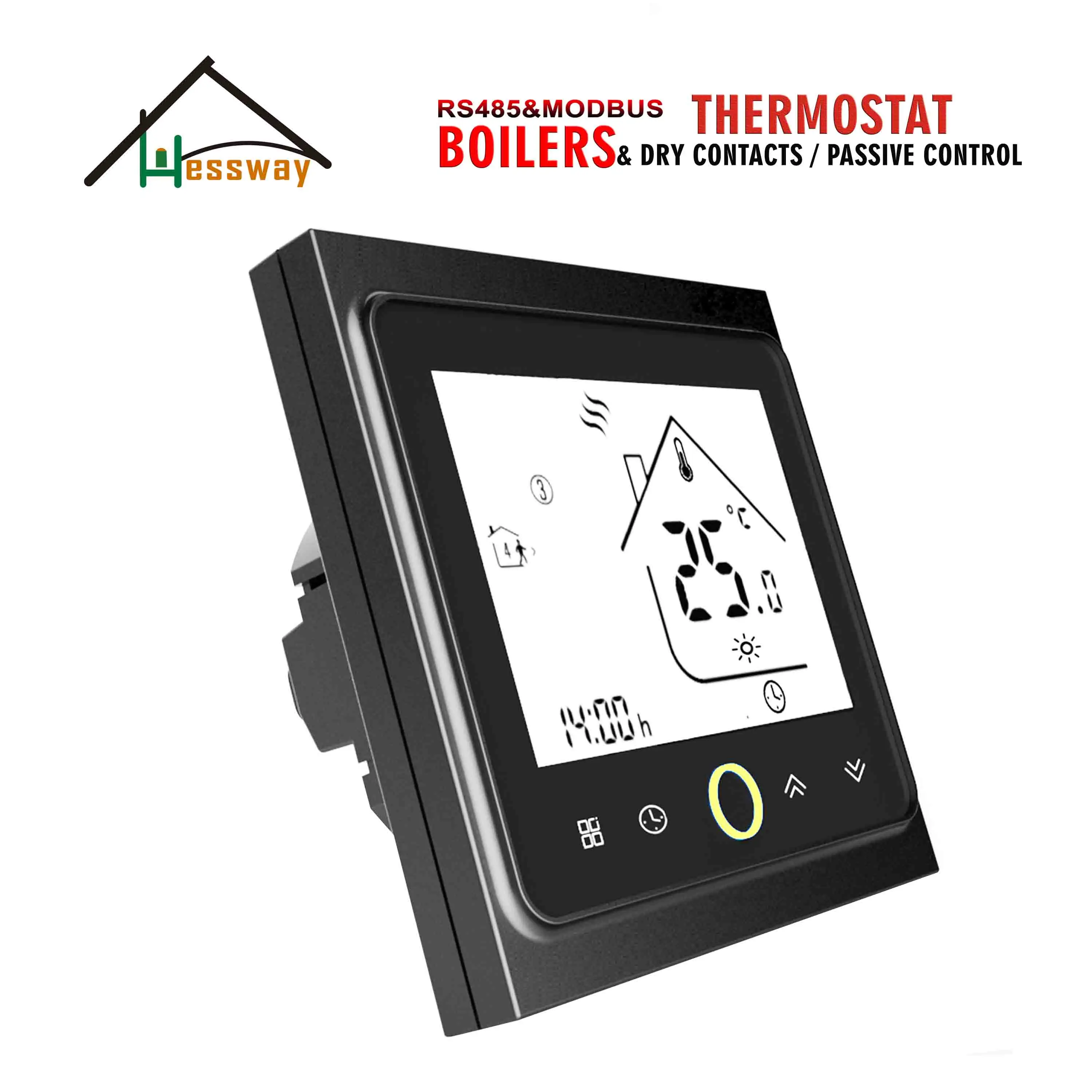 Hessway contato seco rs485 & modbus termostato de controle remoto para caldeira de água on & off